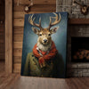 Joycorner Deer Portrait Green Coat Winter Style Canvas