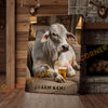 Joycorners Cattle Cow Cozy Farmhouse Brahman Cow Relaxing On Sofa Personalized Name Canvas