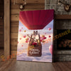 Joycorners Deer Couple Hot Air Balloon Romantic Sky Personalized Name Canvas