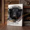 Joycorners Cattle Cow Funny Black Angus Cow In Washing Machine Personalized Name Canvas