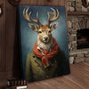 Joycorner Deer Portrait Green Coat Winter Style Canvas