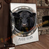 Joycorners Cattle Cow Funny Black Angus Cow In Washing Machine Personalized Name Canvas