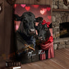 Joycorners Cattle Cow Funny Romantic Black Angus Couple Personalized Name Canvas