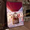 Joycorners Deer Couple Hot Air Balloon Romantic Sky Personalized Name Canvas