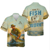 Joycorners Born To Fish Forced To Work SPF Shirt For Men, Funny Fishing Shirt, Gift For Fisherman