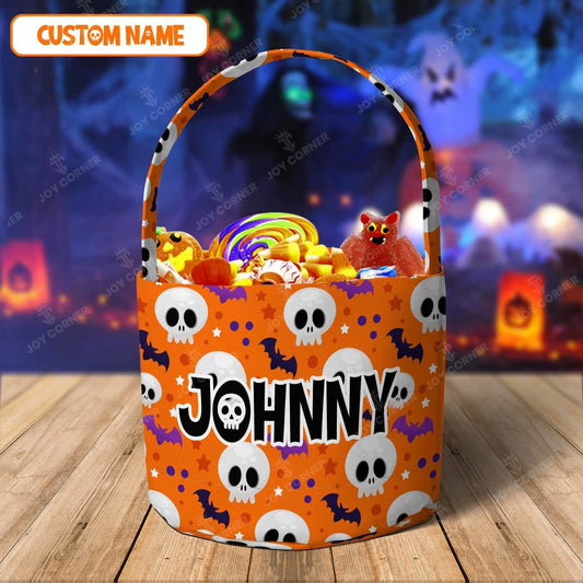 Joycorners Personalized Name Halloween Candy Basket