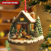 Joycorners Personalized Acrylic Mallard Duck Family Christmas Ornament – Rustic Holiday Cabin Decor for Nature & Wildlife Lovers MT0110