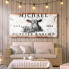 Joycorners Black Angus Cattle Personalized Name Canvas Cattle Ranch Signs 1