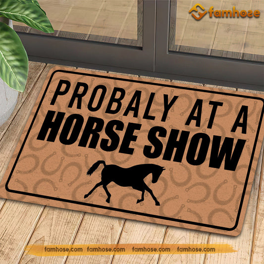 Joycorners Horse Doormat, Probaly At A Horse Show Gift For Horse Lovers, New Home Gift, Housewarming Gift, Horse Decor LM0210