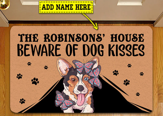 Joycorners Personalized Dog Doormat, The Robinson's House Gift For Dog Lovers, New Home Gift, Housewarming Gift, Dog Decor LM0210