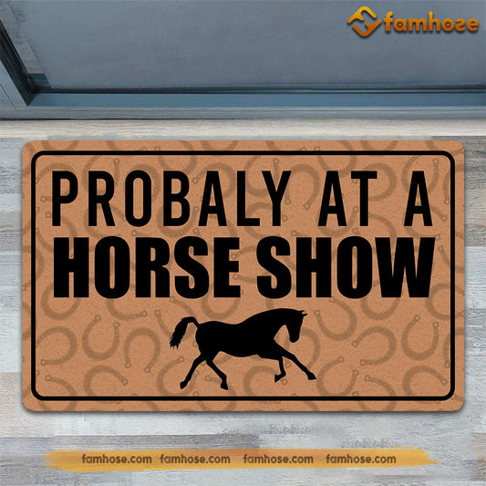 Joycorners Horse Doormat, Probaly At A Horse Show Gift For Horse Lovers, New Home Gift, Housewarming Gift, Horse Decor LM0210