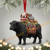 Joycorners Christmas Gifts Cow Carry Farm Ornament, Acrylic Ornament (8 Breed Options)