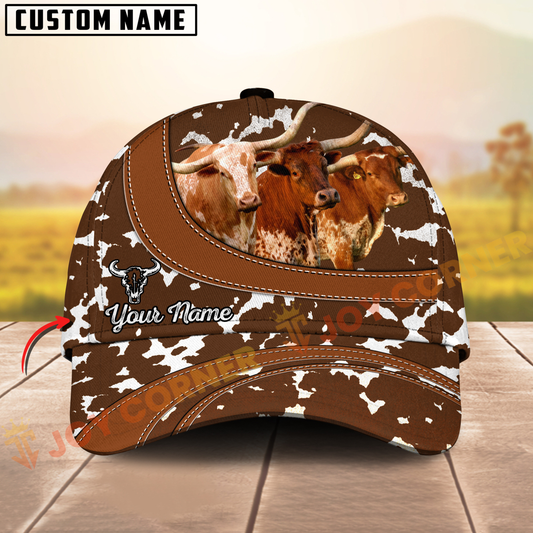 Joycorners Farm Animal Cow Print Personalized Name 3D Hat