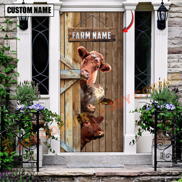 Joycorners Personalized Name Shorthorn Door Cover
