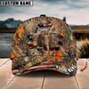Joycorners American Flag Hunting Moose Crack Camo Pattern Multicolor Option Personalized Cap