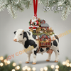 Joycorners Christmas Gifts Cow Carry Farm Ornament, Acrylic Ornament (8 Breed Options)