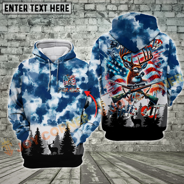 Joycorners American Flag Deer Hunting Buck Around And Find Out Custom Name Shirt 3D All Over Printed Clothes