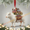 Joycorners Christmas Gifts Cow Carry Farm Ornament, Acrylic Ornament (8 Breed Options)