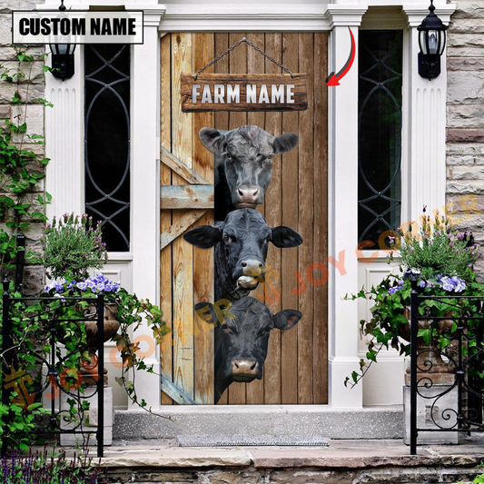 Joycorners Personalized Name Black Angus Door Cover