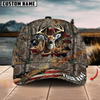 Joycorners American Flag Hunting Deer Crack Camo Pattern Multicolor Option Personalized Cap