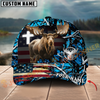 Joycorners Cross America Hunting Moose Crack Camo Pattern Multicolor Option Personalized Cap