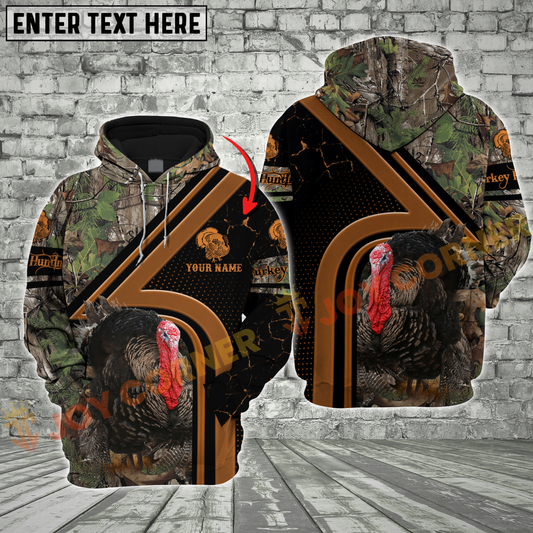 Joycorners Turkey Hunting Forest Camo Style Custom Name Shirt 3D All Over Printed Clothes