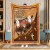 Joycorners Personalized Faith, Family & Farming Farm Blanket (10 Cattle Breeds)
