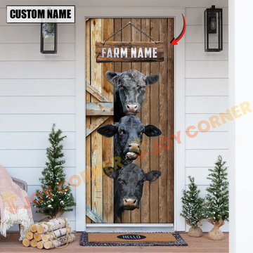 Joycorners Personalized Name Black Angus Door Cover