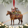 Joycorners Christmas Gifts Cow Carry Farm Ornament, Acrylic Ornament (8 Breed Options)
