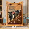 Joycorners Personalized Faith, Family & Farming Farm Blanket (10 Cattle Breeds)