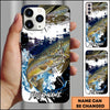 Joycorners Fishing Phone Case Abstract Splash Modern Art Personalized Name 3D Phone Case (10 Fish Species)
