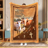 Joycorners Personalized Faith, Family & Farming Farm Blanket (10 Cattle Breeds)