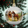 Joycorners Christmas Gifts Bauble 2D Jesus & Cow Ornament, Acrylic Ornament (9 Breed Options)