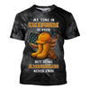 Joycorners Funny Mechanic T Shirt My Time In Uniform Is Over But Being A Mechanic Never Ends American Flag Auto Repair Garage Workwear Gift For Men Dad PT2609