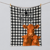 Joycorners Black And White Plaid Custom Name Farm Name Blanket