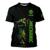 Joycorners Personalized Mechanic Shirt, I Will Not Quit I'm A Mechanic Till I Die, Zombie and Wrenches Design, Gift For Men PT2609