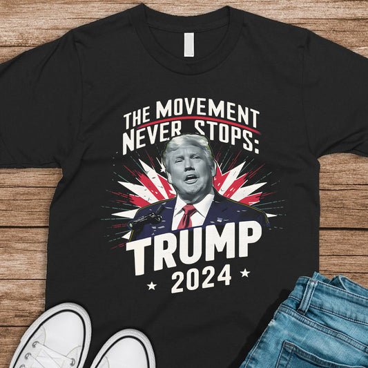 Joycorner The Moment Never Stop Trump 2024 Dark Shirt