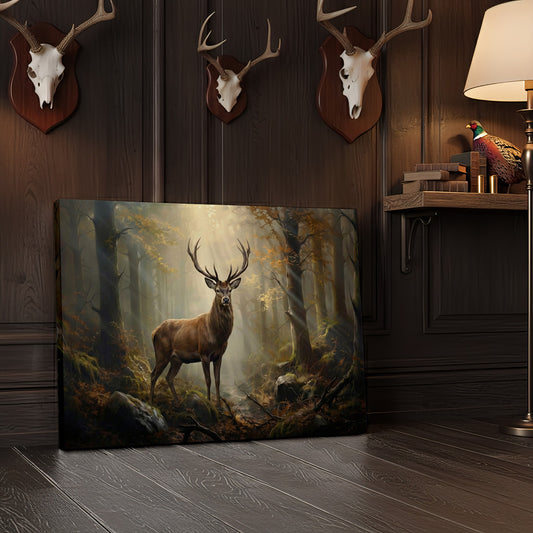 Joycorner Majestic Deer Autumn Golden Forest Light Canvas