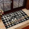 Joycorners Personalized Cow Farmhouse Plaid Doormat (11 Cattle Breeds)