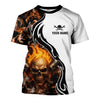 Joycorners Personalized Mechanic Shirt, Skull Engine Piston Flame Design, Mechanic Uniforms, Gift For Men PT2609