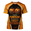 Joycorners Personalized Mechanic Shirt, Funny Halloween Design These Pumpkins Are Taken By A Crazy Mechanic, Gift For Men PT2609