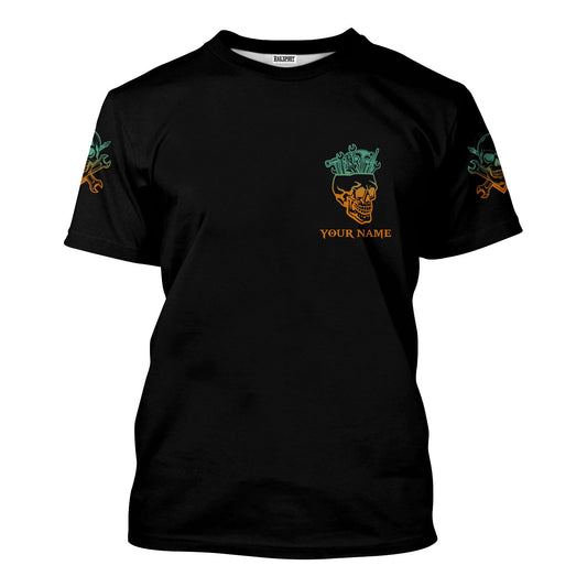 Joycorners Personalized Mechanic Shirt, Once A Mechanic Always A Mechanic, Skull and Wrench Design, Gift For Men PT2609