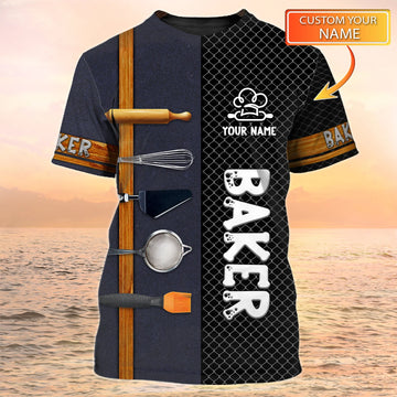 BAKER - Custom Bakery Shirt Gift For Baking & Cake Lover Printed Shirt