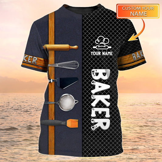 BAKER - Custom Bakery Shirt Gift For Baking & Cake Lover Printed Shirt