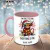 Joycorners Highland Cow Christmas Lights Everything Is Fine Personalized Mug