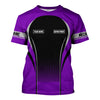 Joycorners Custom Mechanic Shirt, Personalized Work Uniform, Custom Name & Department, Cool Mechanic Graphic Tee, Purple Engine Skull Design PT2609