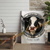 Joycorners Cattle Cow Funny Holstein Cow In Washing Machine Personalized Name Canvas