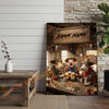 Joycorner Hereford Cow Trio Western Saloon Beer Cheers Rustic Bar Sign Customized Farm Name Canvas