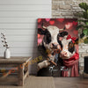 Joycorners Cattle Cow Funny Romantic Holstein Couple Personalized Name Canvas