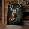 Joycorner Deer Portrait Royal Blue Coat Classic Canvas